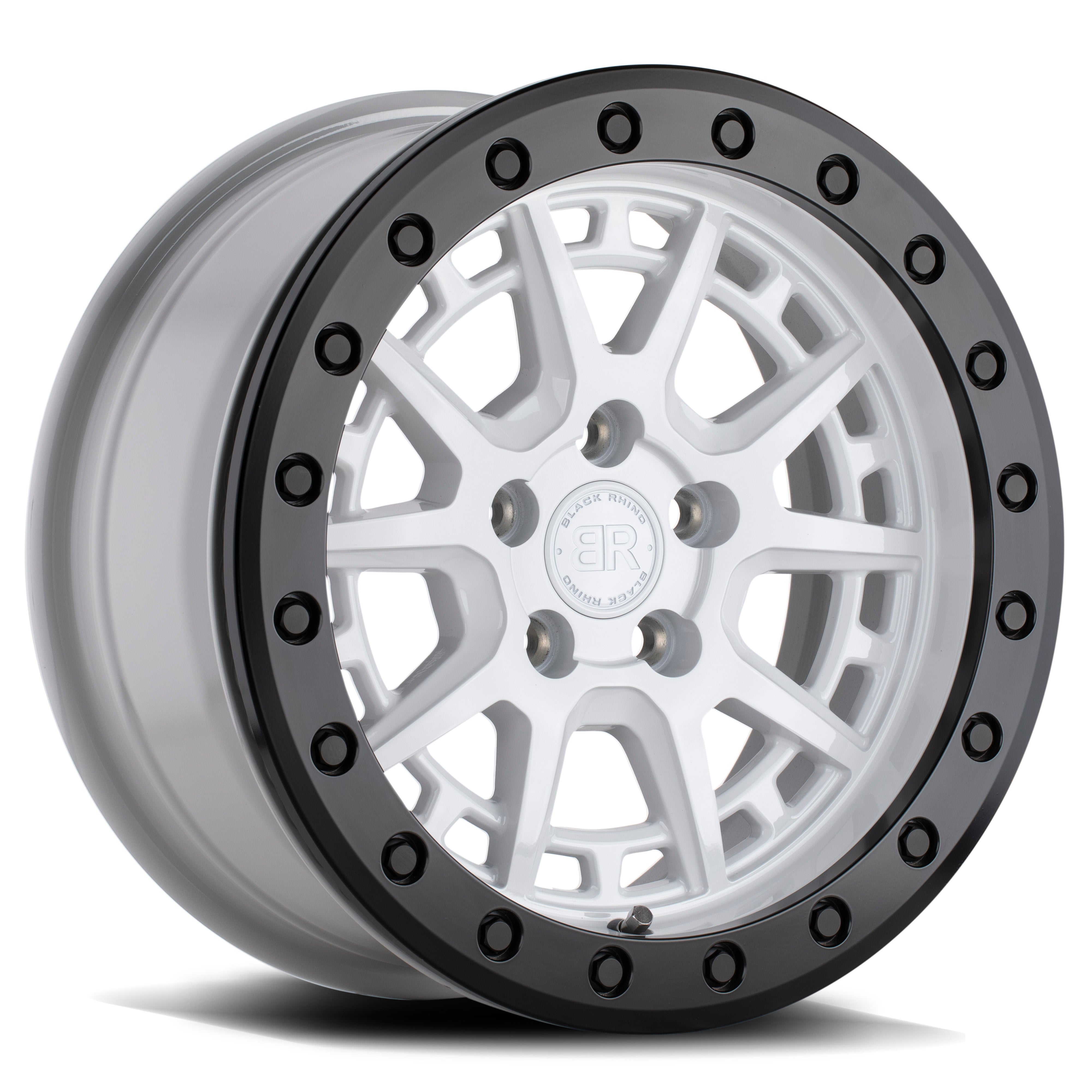 Black Rhino Gravel Beadlock Gloss White W/ Black Ring & Bolts – Rims Theory